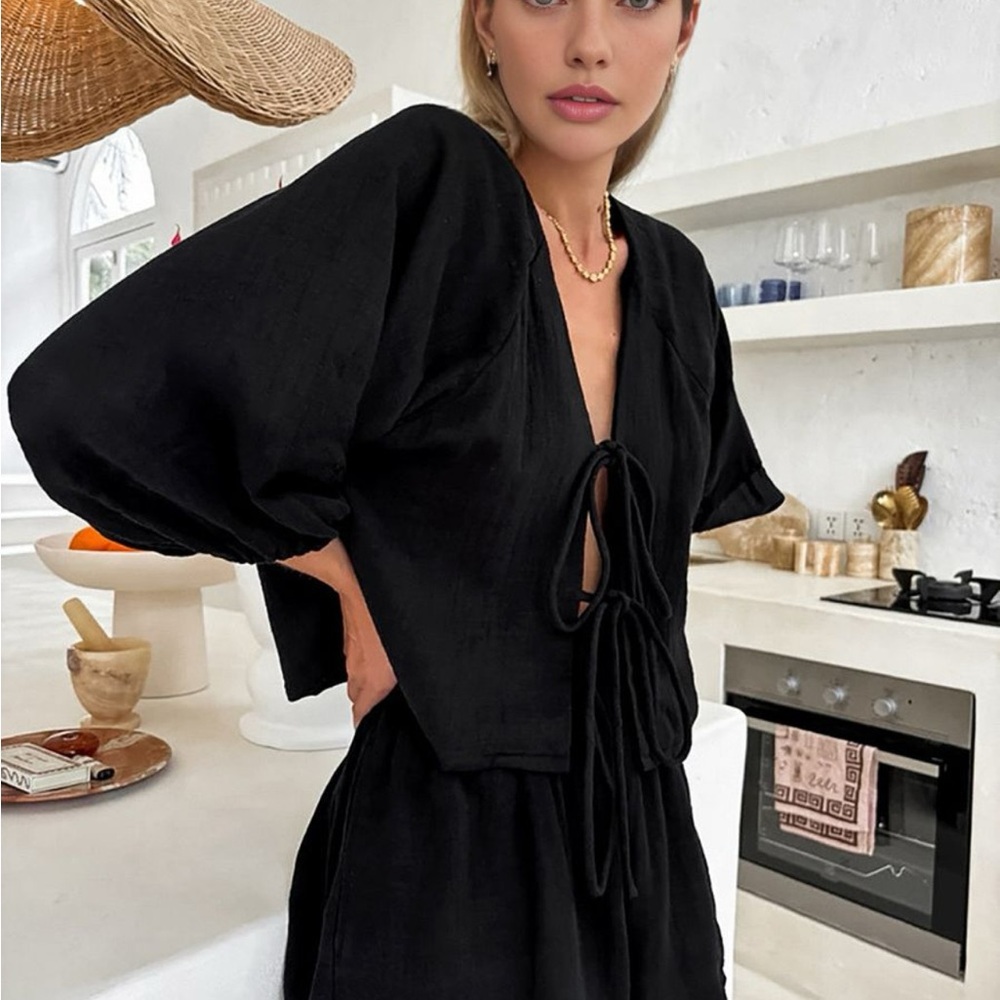 Commense Cotton Tie Front Set